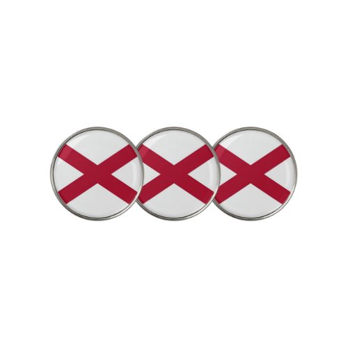 Golf Ball Marker with Flag of Alabama USA