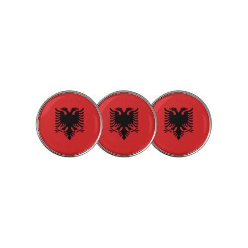 Golf Ball Marker with Flag of Albania