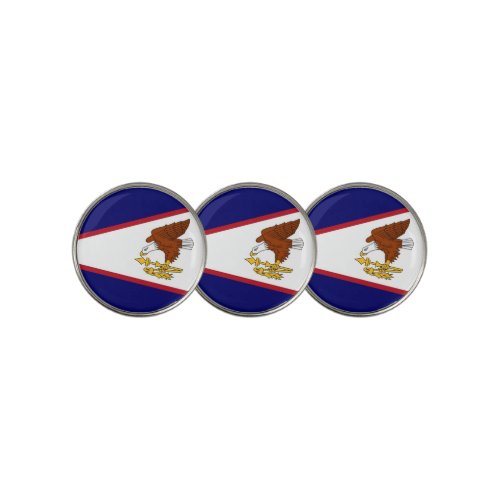 Golf Ball Marker with Flag of American Samoa USA