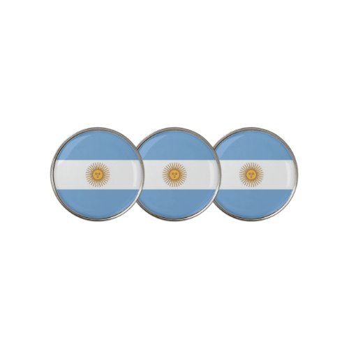 Golf Ball Marker with Flag of Argentina
