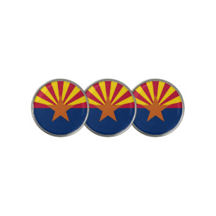 Golf Ball Marker with Flag of Arizona, USA