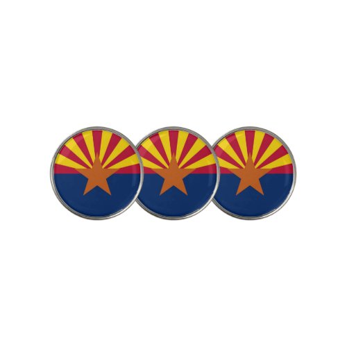 Golf Ball Marker with Flag of Arizona USA
