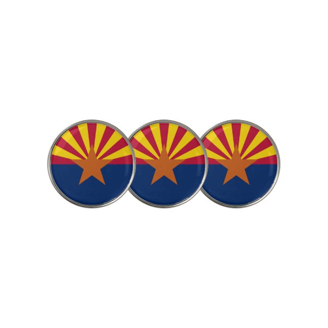 Golf Ball Marker with Flag of Arizona, USA