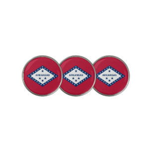 Golf Ball Marker with Flag of Arkansas, USA