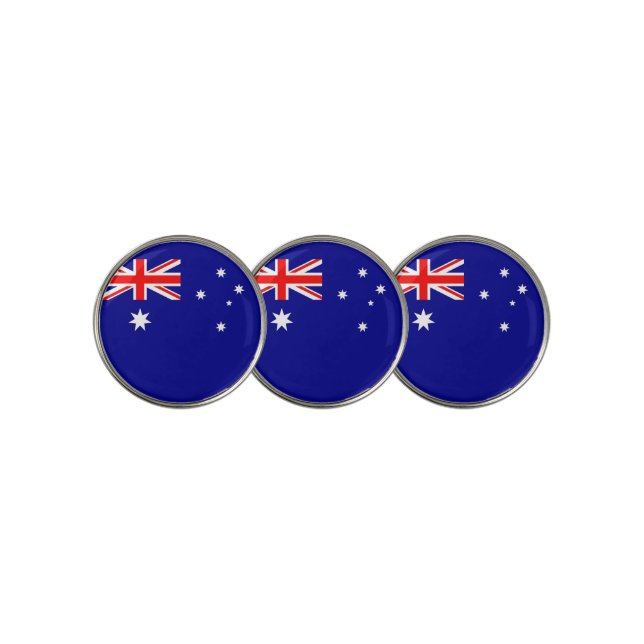 Golf Ball Marker with Flag of Australia (3 Up)