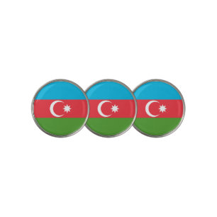Golf Ball Marker with Flag of Azerbaijan