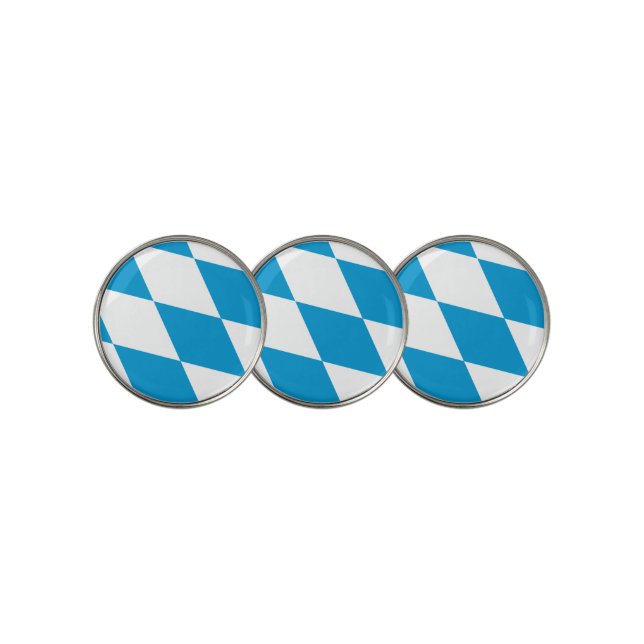 Golf Ball Marker with Flag of Bavaria, Germany (3 Up)