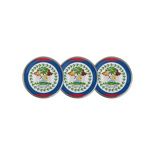 Golf Ball Marker with Flag of Belize