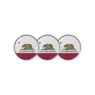 Golf Ball Marker with Flag of California, USA