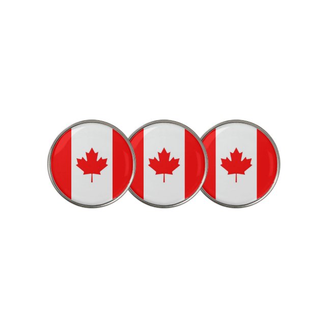 Golf Ball Marker with Flag of Canada (3 Up)