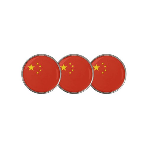 Golf Ball Marker with Flag of China