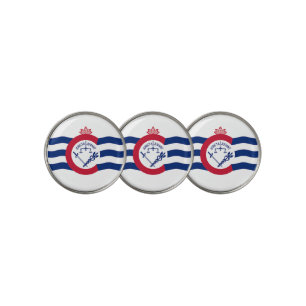Golf Ball Marker with Flag of Cincinnati City