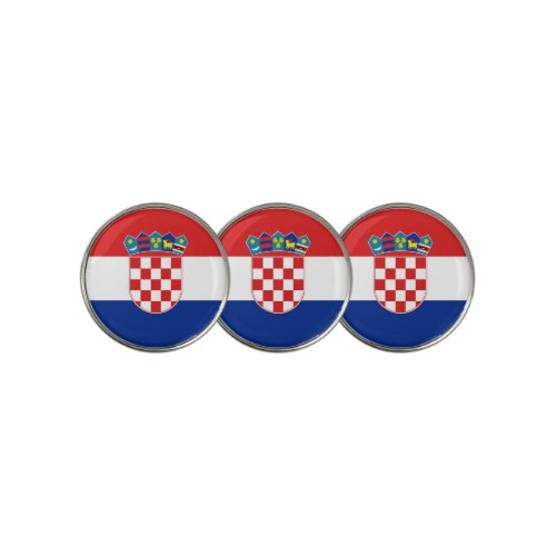 Golf Ball Marker with Flag of Croatia