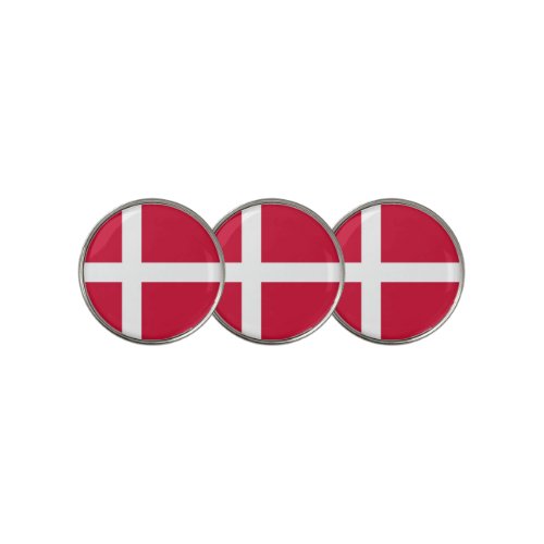 Golf Ball Marker with Flag of Denmark
