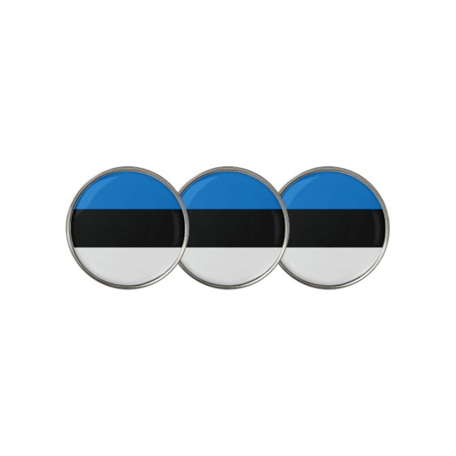 Golf Ball Marker with Flag of Estonia (3 Up)