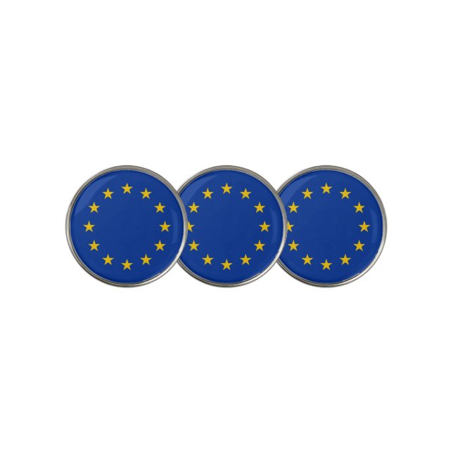 Golf Ball Marker with Flag of European Union (3 Up)