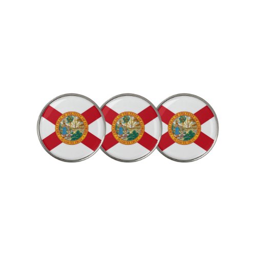 Golf Ball Marker with Flag of Florida USA