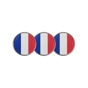 Golf Ball Marker with Flag of France