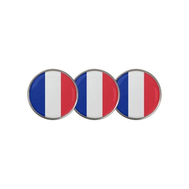 Golf Ball Marker with Flag of France (3 Up)