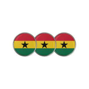 Golf Ball Marker with Flag of Ghana