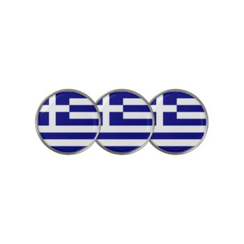 Golf Ball Marker With Flag Of Greece by AllFlags at Zazzle