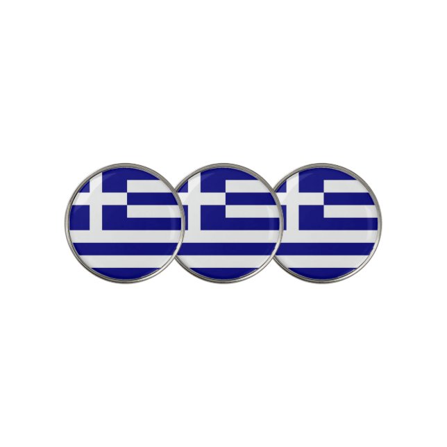 Golf Ball Marker with Flag of Greece (3 Up)