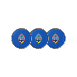 Golf Ball Marker with Flag of Guam, USA
