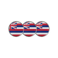 Golf Ball Marker with Flag of Hawaii, USA