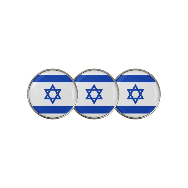 Golf Ball Marker with Flag of Israel (3 Up)
