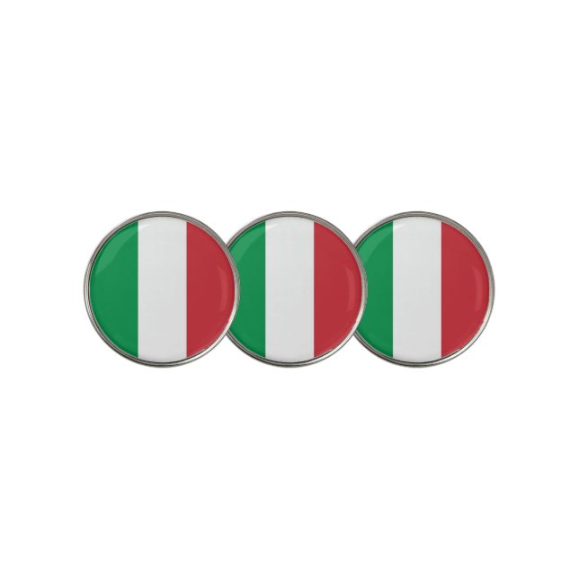 Golf Ball Marker with Flag of Italy (3 Up)