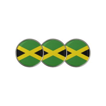 Golf Ball Marker With Flag Of Jamaica by AllFlags at Zazzle