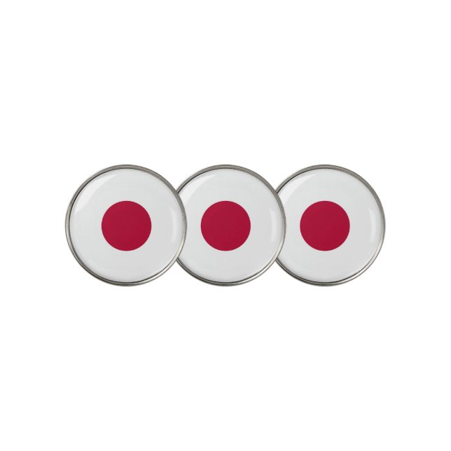 Golf Ball Marker with Flag of Japan (3 Up)
