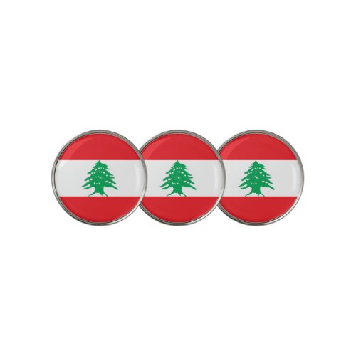 Golf Ball Marker with Flag of Lebanon