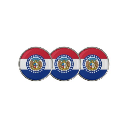 Golf Ball Marker with Flag of Missouri
