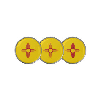 Golf Ball Marker with Flag of New Mexico, USA