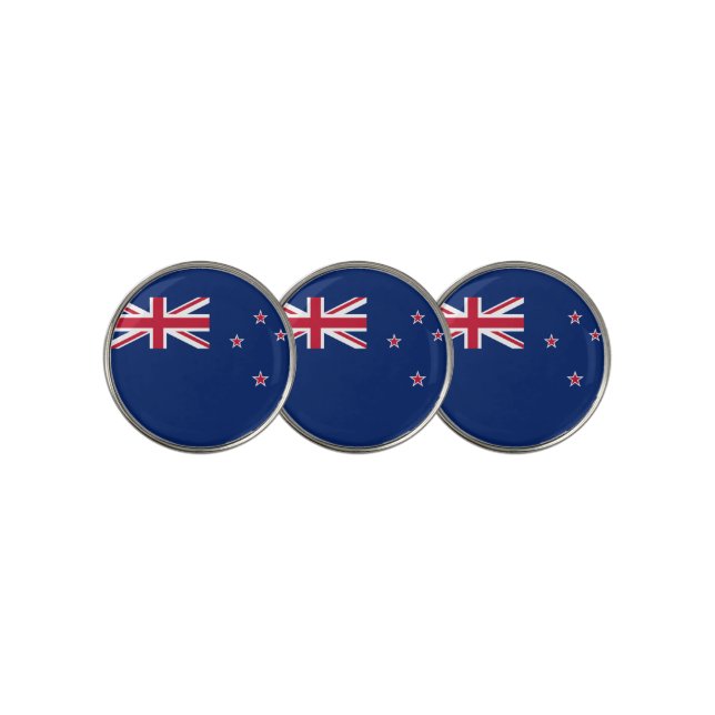 Golf Ball Marker with Flag of New Zealand (3 Up)