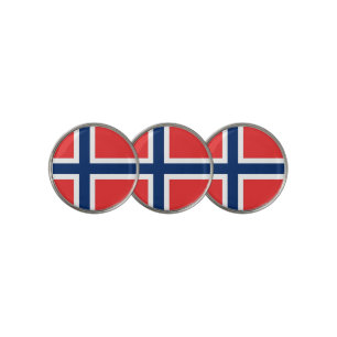 Golf Ball Marker with Flag of Norway