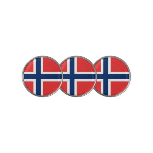 Golf Ball Marker with Flag of Norway