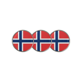Golf Ball Marker with Flag of Norway