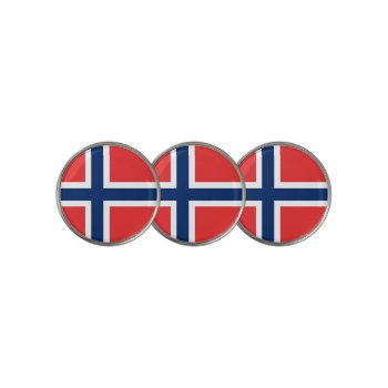 Golf Ball Marker With Flag Of Norway by AllFlags at Zazzle