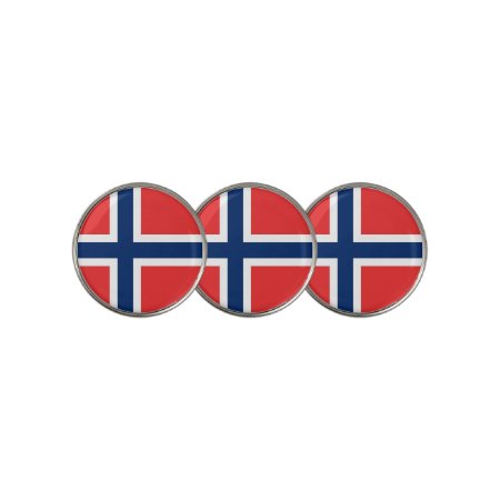 Golf Ball Marker With Flag Of Norway