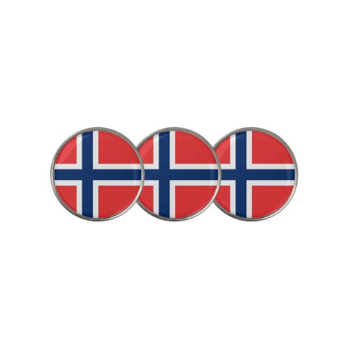 Golf Ball Marker with Flag of Norway