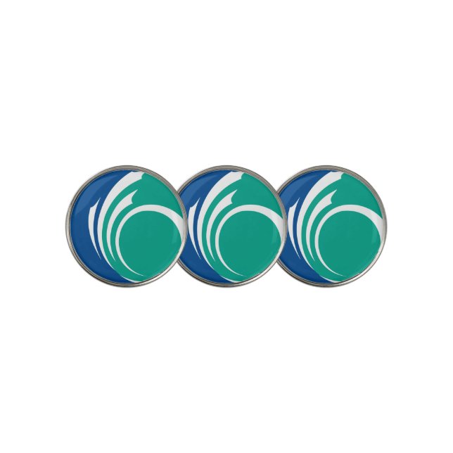 Golf Ball Marker with Flag of Ottawa, Canada (3 Up)