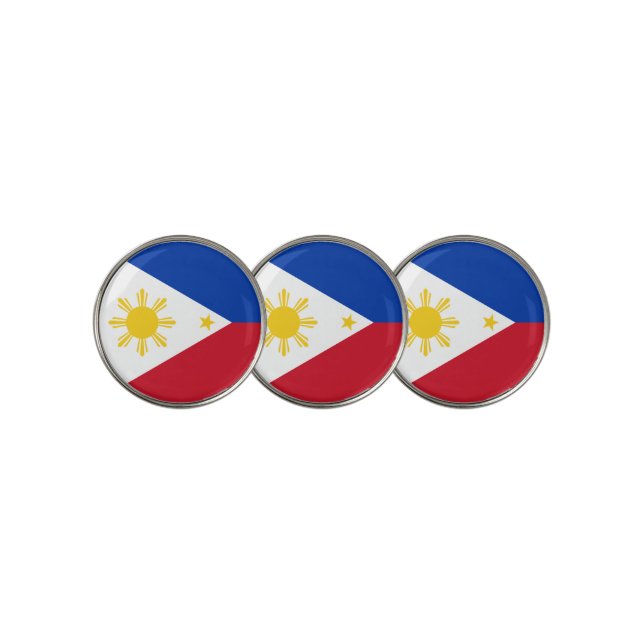 Golf Ball Marker with Flag of Philippines (3 Up)