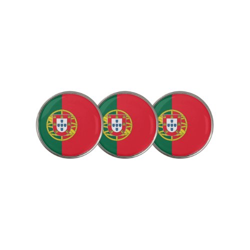 Golf Ball Marker with Flag of Portugal