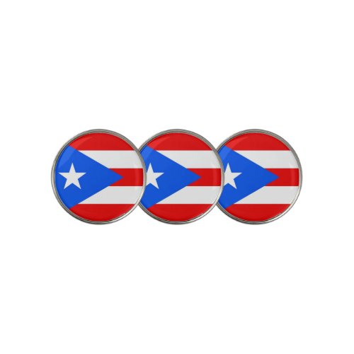 Golf Ball Marker with Flag of Puerto Rico USA