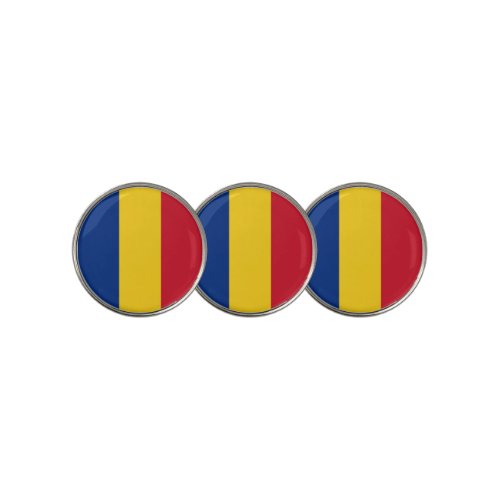 Golf Ball Marker with Flag of Romania