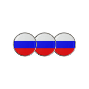 Golf Ball Marker with Flag of Russia