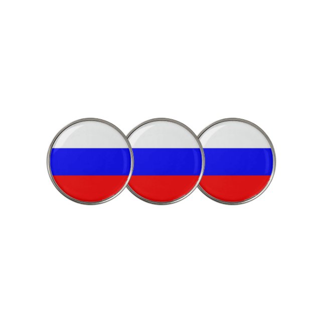 Golf Ball Marker with Flag of Russia (3 Up)