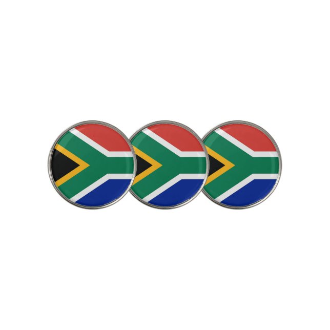Golf Ball Marker with Flag of South Africa (3 Up)